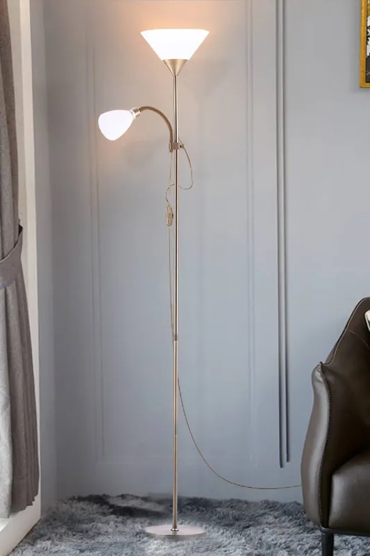 Modern 2 Light Floor Lamp - Living and Home