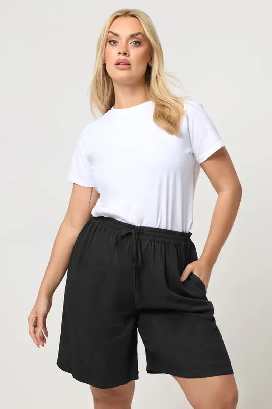 Drawstring Linen Shorts - Yours