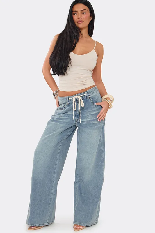 Wide Leg Denim Jeans - EGO