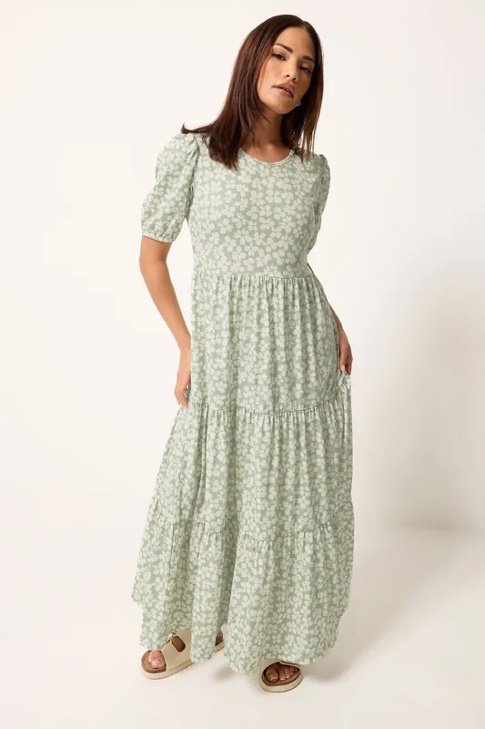 Petite Ditsy Tiered Maxi Dress - PixieGirl