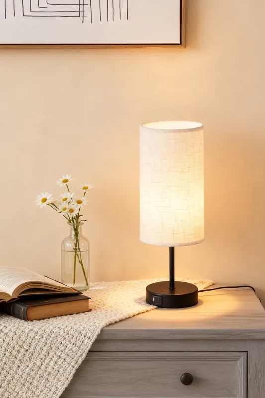 Modern Table Lamp with Minimalist Design - Living and Home