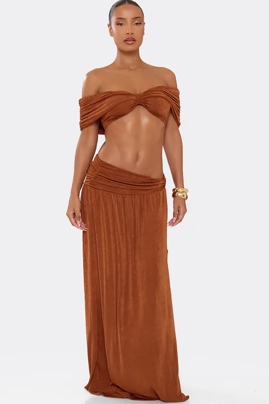 Ruched Maxi Skirt - EGO