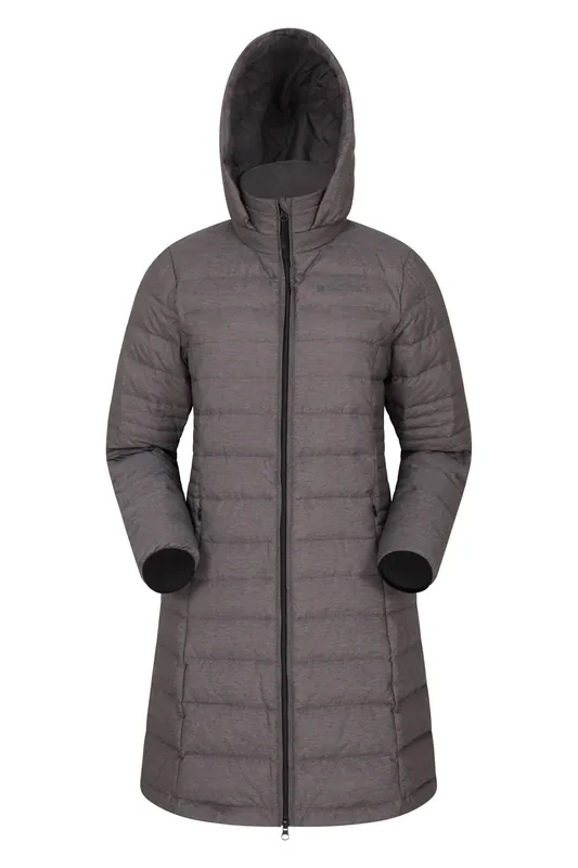 Long Down Padded Jacket Lightweight Winter Coat - Mountain Warehouse