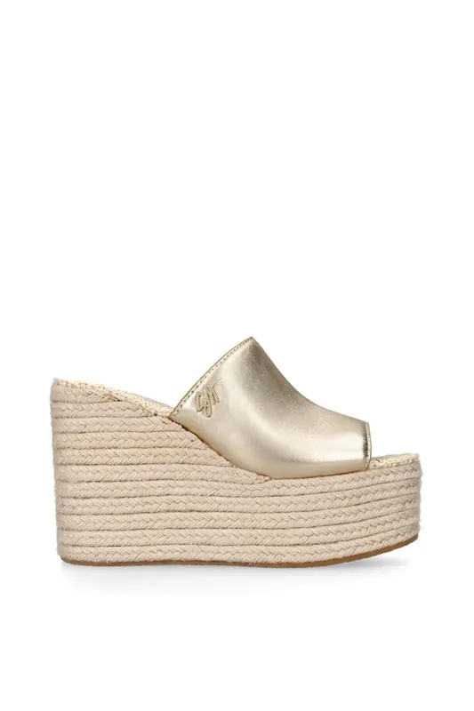 Cruzur Gold' Leather Sandals - STEVE MADDEN