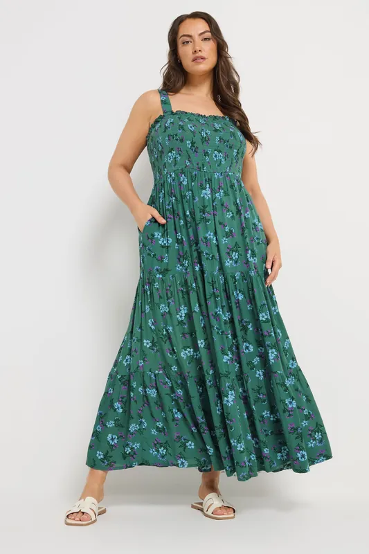 Floral Shirred Dress - Yours