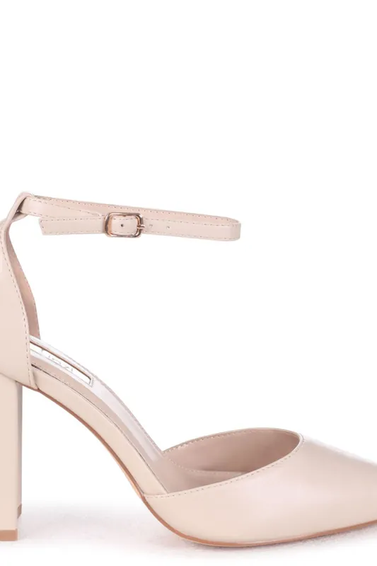 Marlie Nude Faux Leather Court Shoe - Linzi