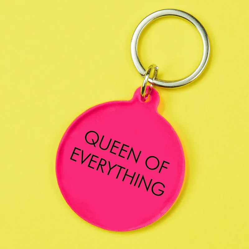 Queen of Everything Keyring - Flamingo Candles