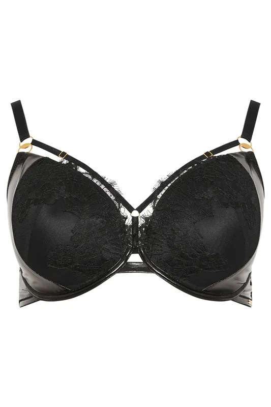 Padded Lace Plunge Bra - Yours