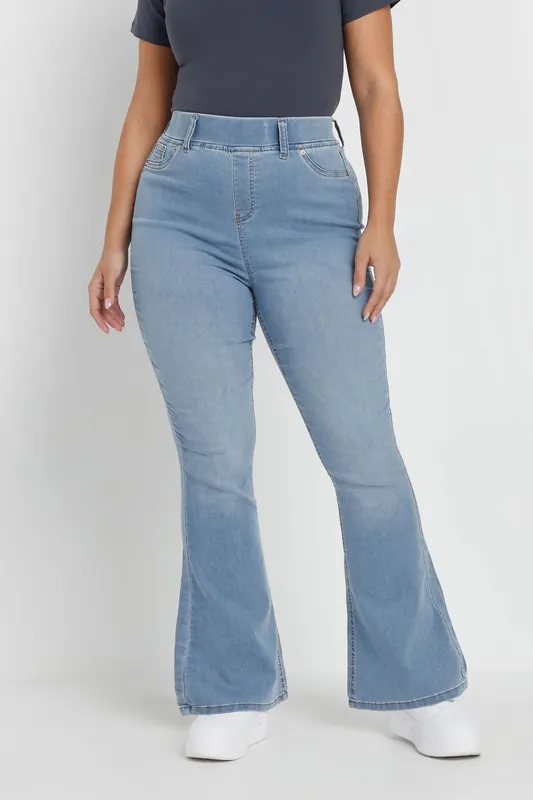 Denim Flared Jeggings - Yours