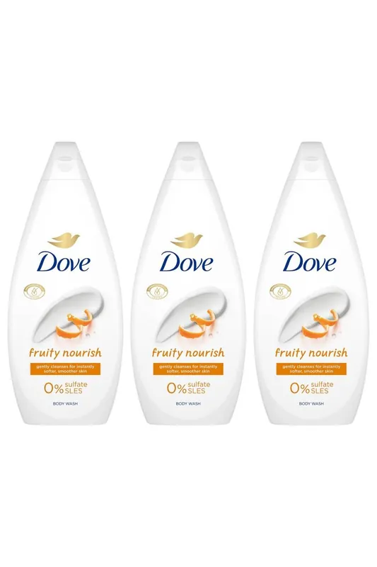 Fruity Nourish 'Body Wash' for Soft & Smooth Skin, 3x 720ml - Dove
