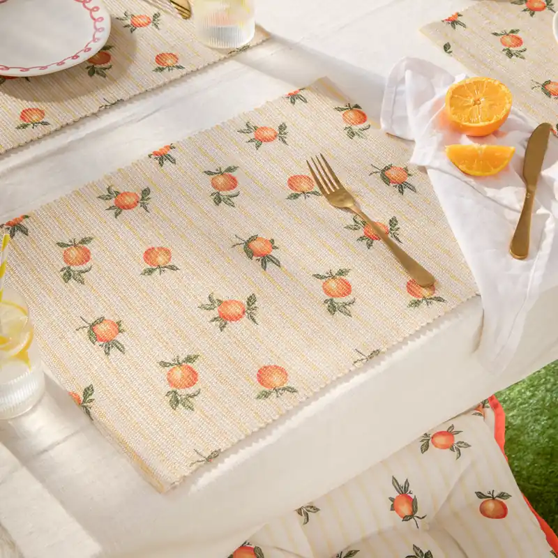 Fruits Oranges Set of 4 Indoor/Outdoor Placemats - Furn