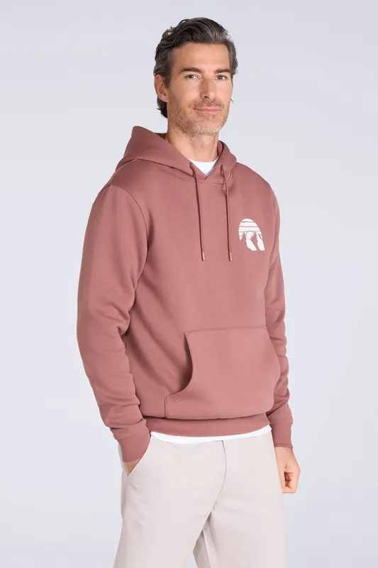 Mountain Badge' Casual Relaxed Fit Adjustable Hood Graphic Hoodie - Mountain Warehouse