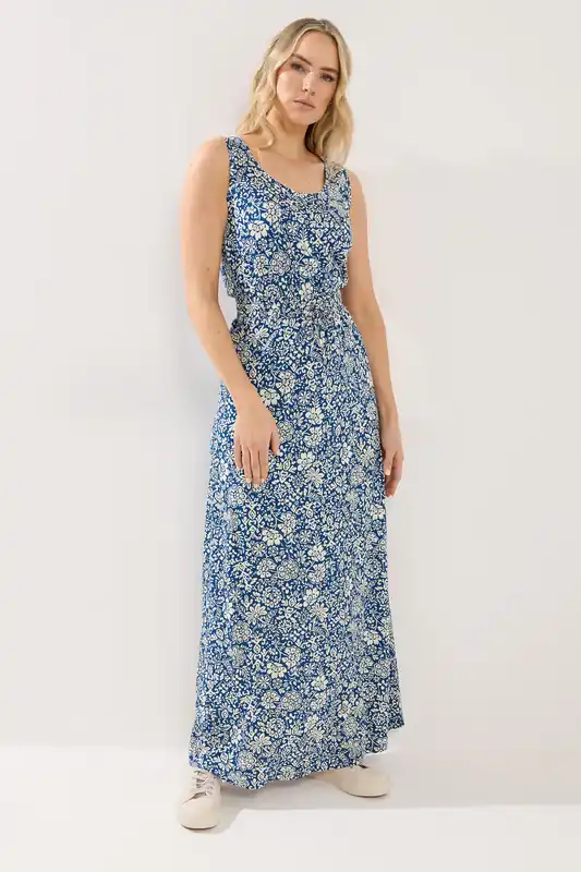 Tall Floral Tie Waist Maxi Dress - Long Tall Sally