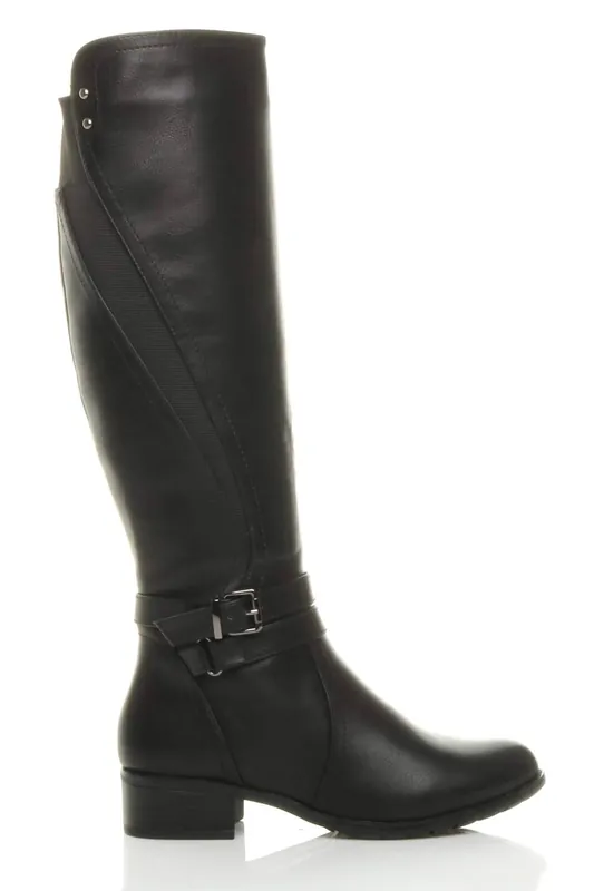 Zip Military Biker Style Knee Riding Boots - AJVANI
