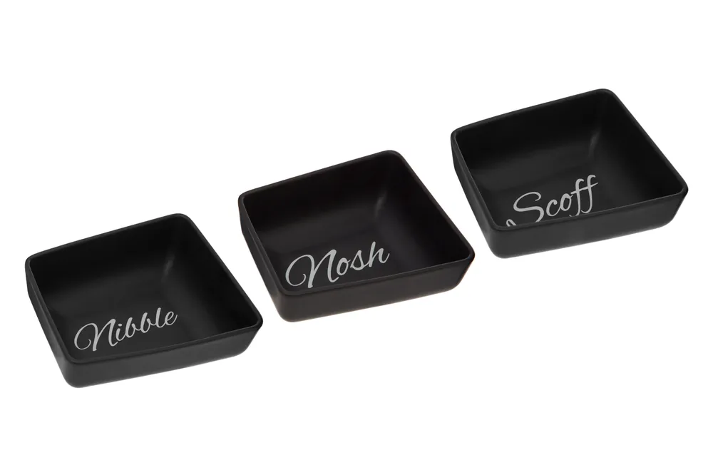 Versatile Set Of Three Mange Snack Dish, Premium Porcelain Snack Dish For Guests, Practical Snack Tray - Orsina
