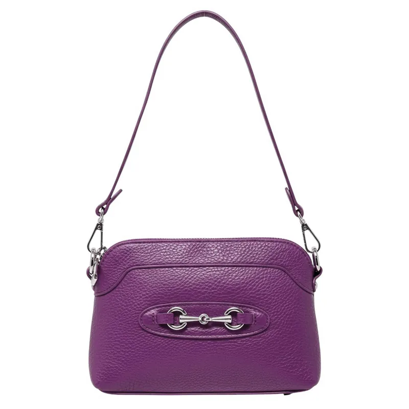 Silver Buckle Style Small Crossbody Bag - Kitise