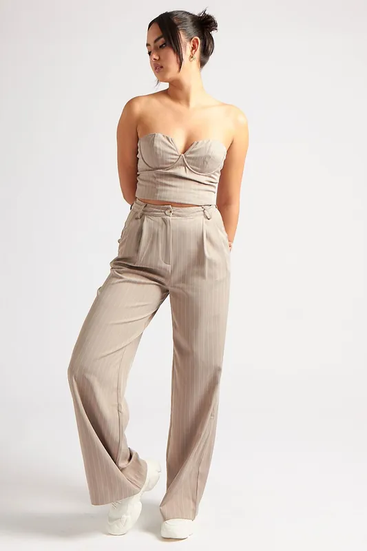 Stripe Tailored Corset Top - Urban Bliss