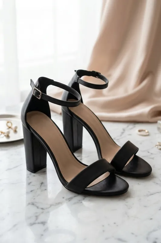 Strappy Ankle Strap Square Heel Sandals - Femme Luxe