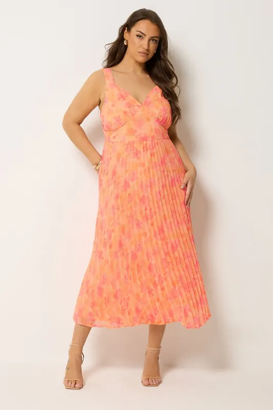 Floral Pleated Maxi Dress - Yours