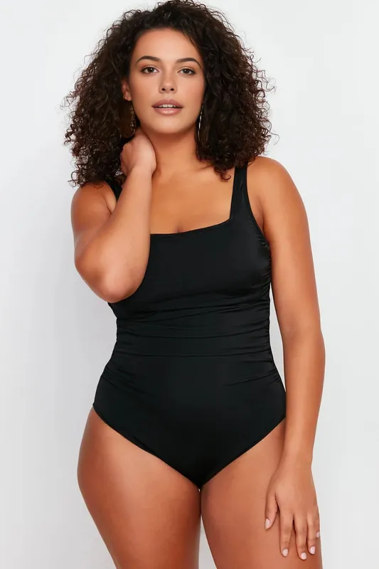 Square Neck Shaping Classic Swimsuit - WOVCOR