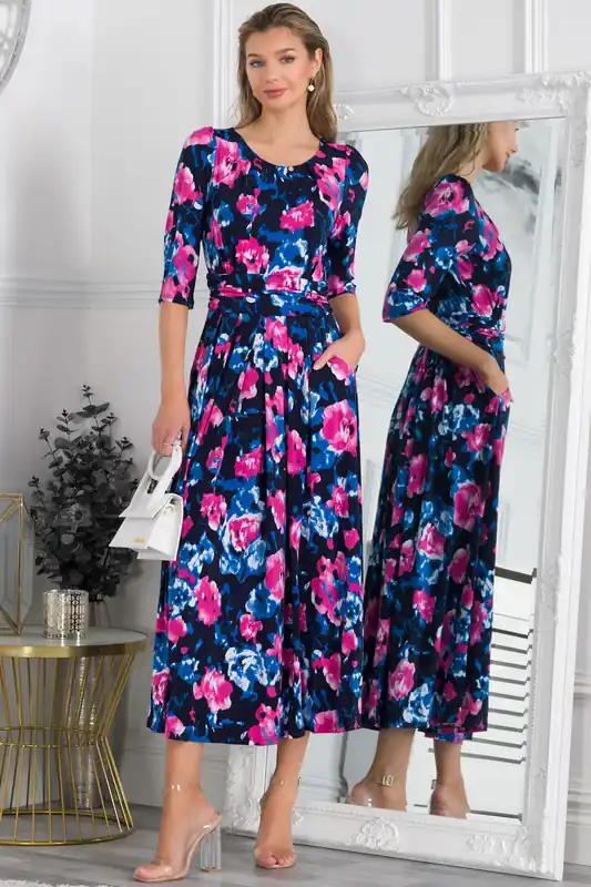 Dorothy 3/4 Sleeve Maxi Dress - Jolie Moi