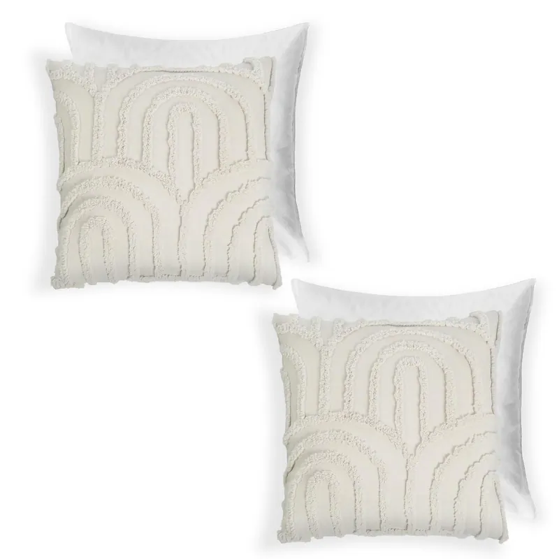 2 Pack Tufted Arch Filled Cushion Cover - OHS