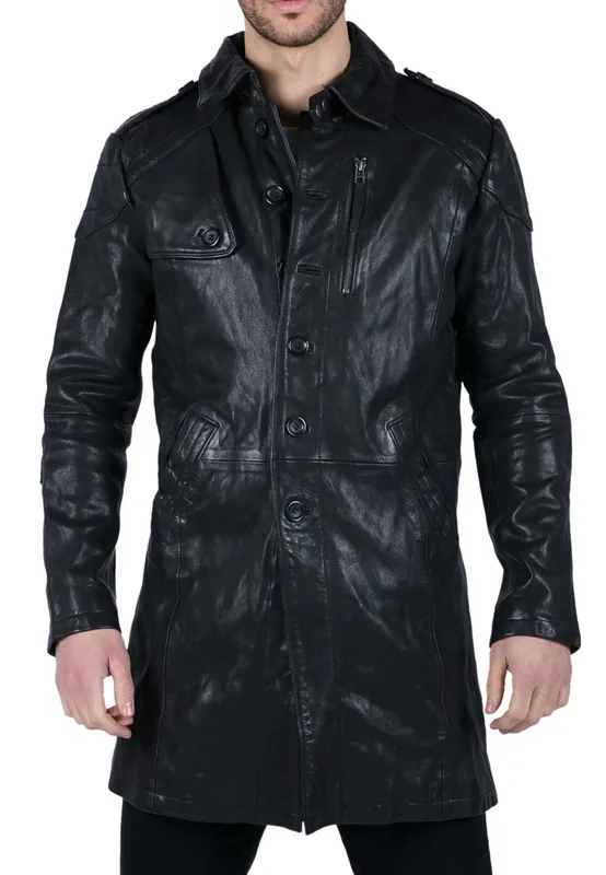 Leather Trench Coat Vintage - TruClothing