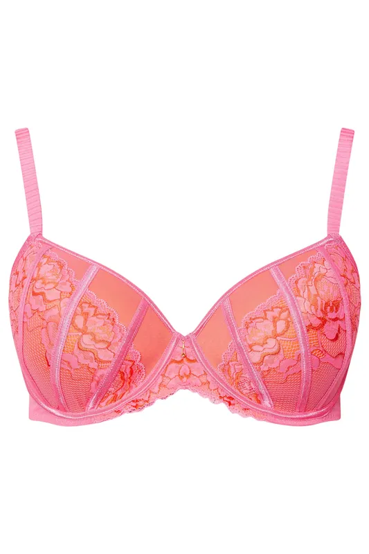 Lace Padded Plunge Bra - Yours
