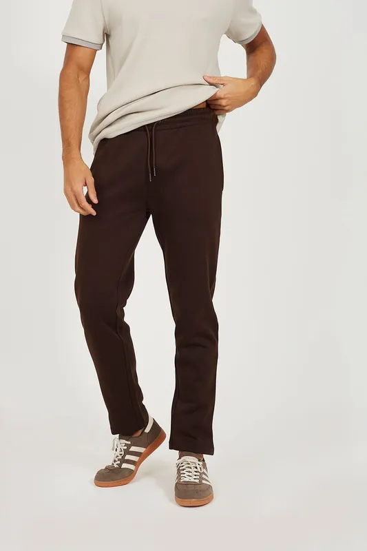 Straight Leg Open Hem Joggers - Brave Soul