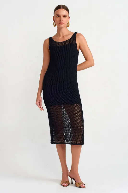 Sleeveless Ribbed Midi Dress - Dilvin