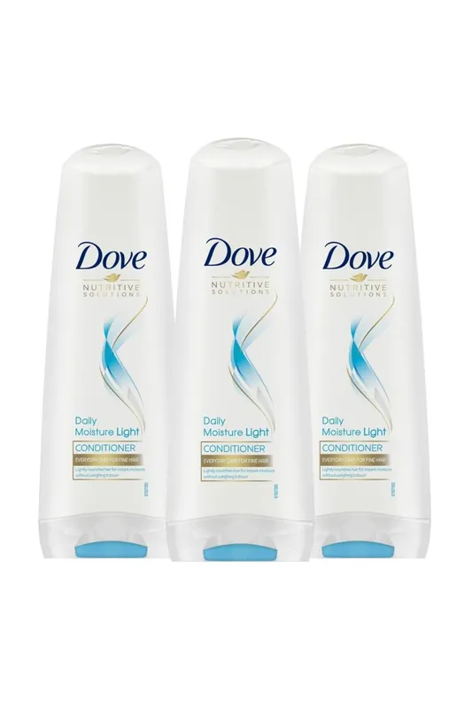 Daily Moisture Light 'Conditioner' For Fine Hair, 3x 350ml - Dove