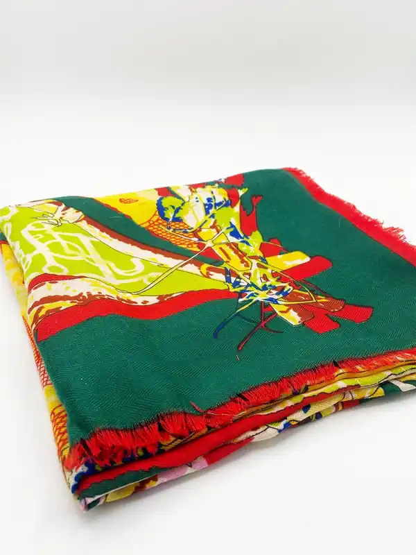 Green Multi Print Scarf - SVNX