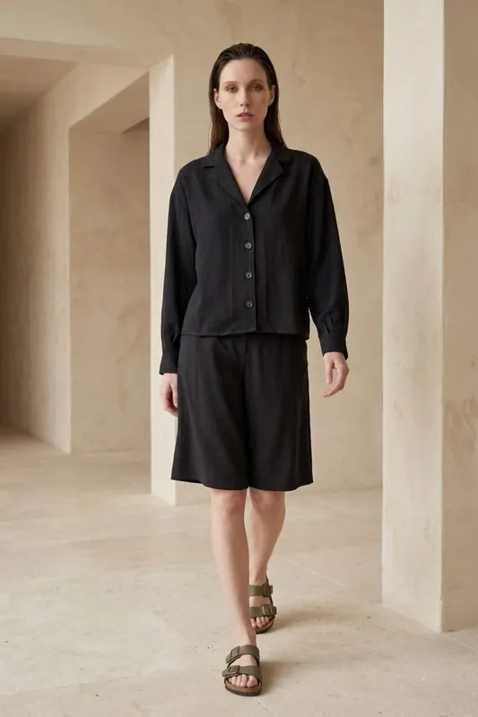 Cotton Poplin Shirt and Shorts Set - MyFashion