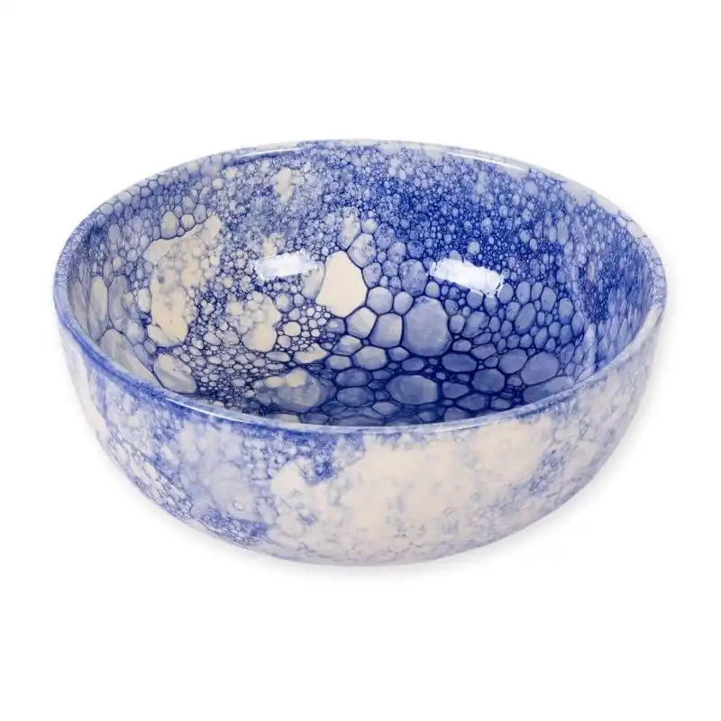 Burbujas Kitchen Dining Ceramic Round Bowl 23cm - Verano Spanish Ceramics