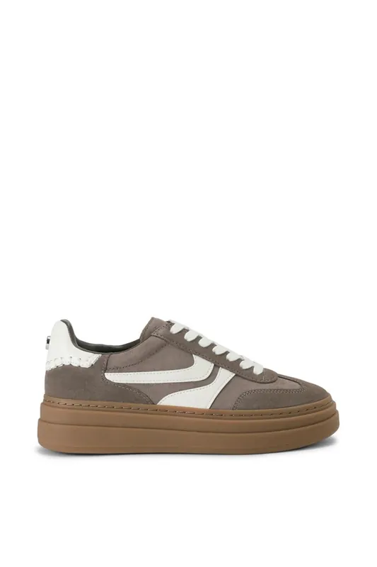 Dodge Taupe' Suede Trainers - STEVE MADDEN