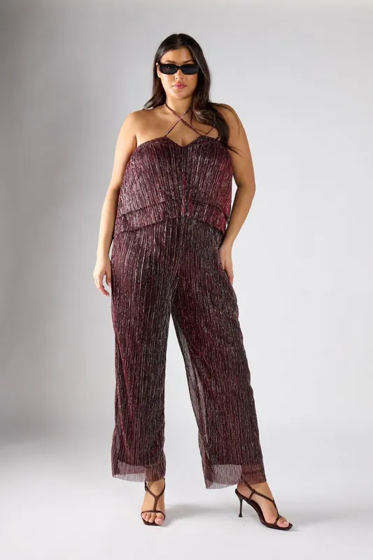 Pleated Cami Jumpsuit - Shnoo