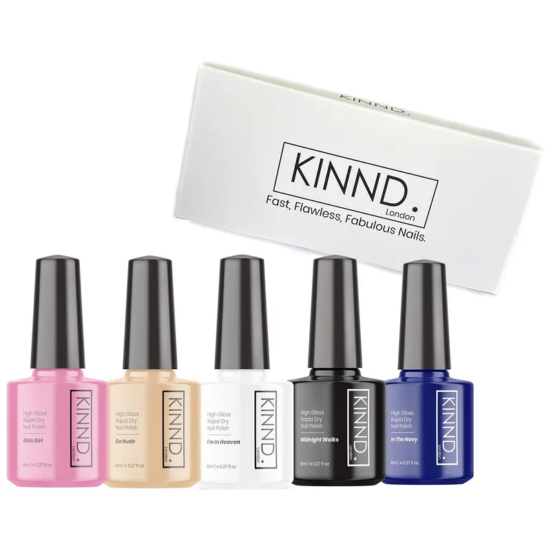 Quick Dry Nail Polish Starter Gift Set - 5 x 8ml