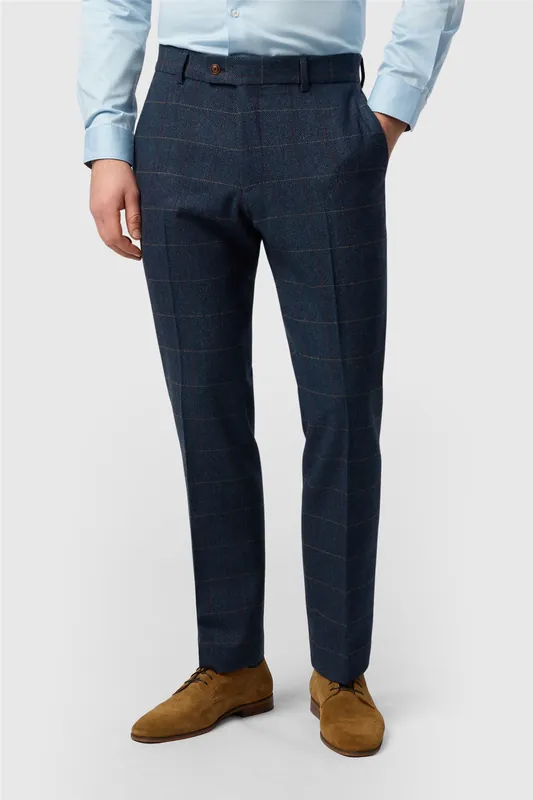 Flat Fronted Tailored Suit Trousers - Antique Rogue