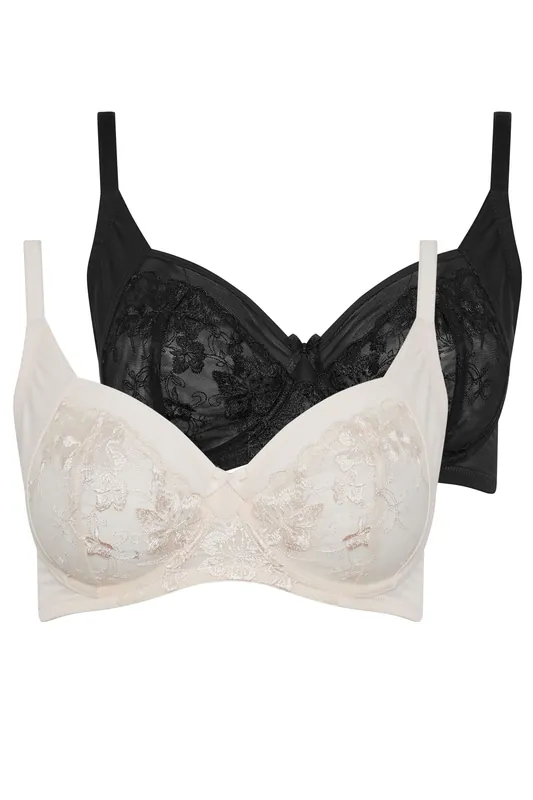 2 Pack Underwired Bras - Yours