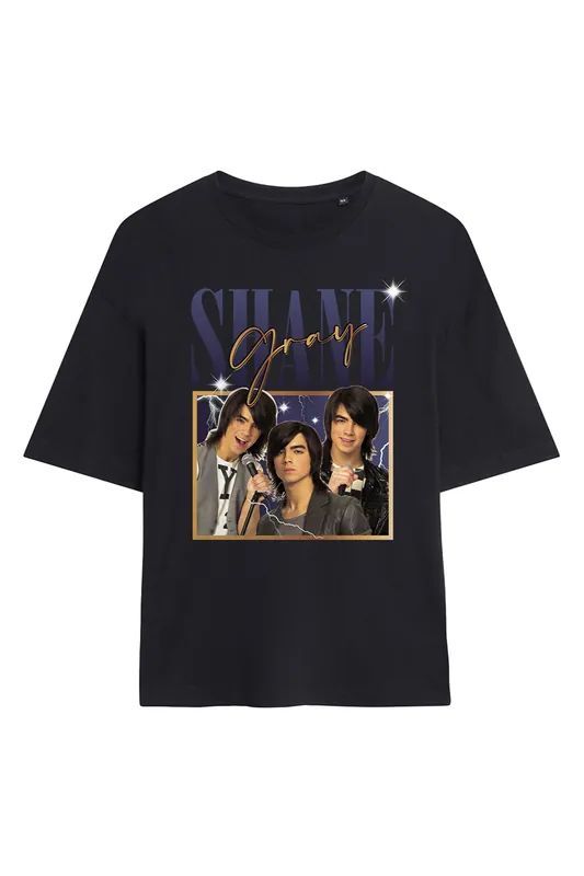 Camp Rock Shane Montage Oversized T Shirt, Black - Disney