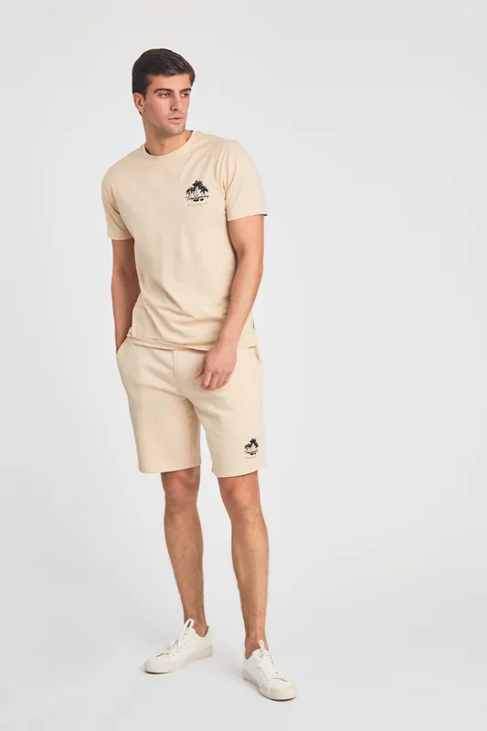 Beach Logo T-Shirt and Jogger Short Set