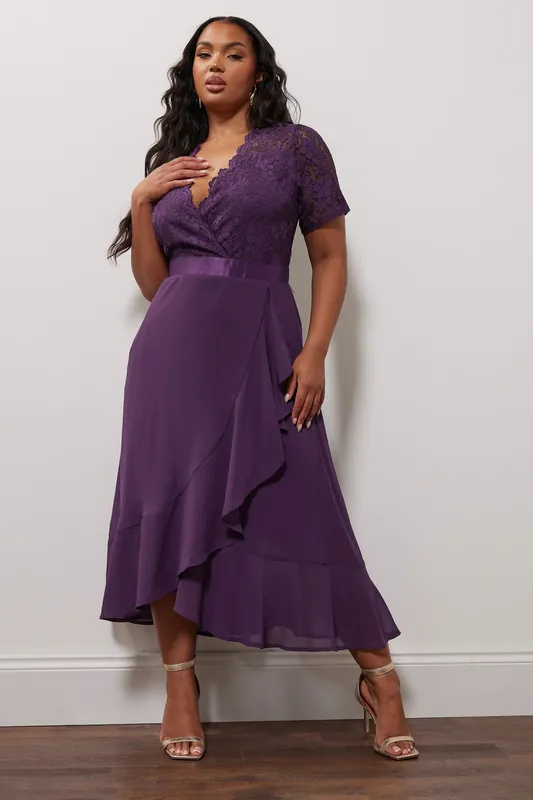 Lace Occasion Midi Dress - Yours