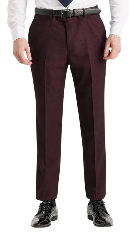 Men's Suit Trouser Prince Of Wales Formal Trouser - Infinity Leather