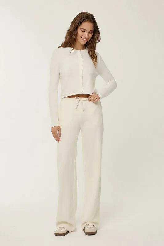Elastic Waist Straight Leg Sweatpants - Hiccup