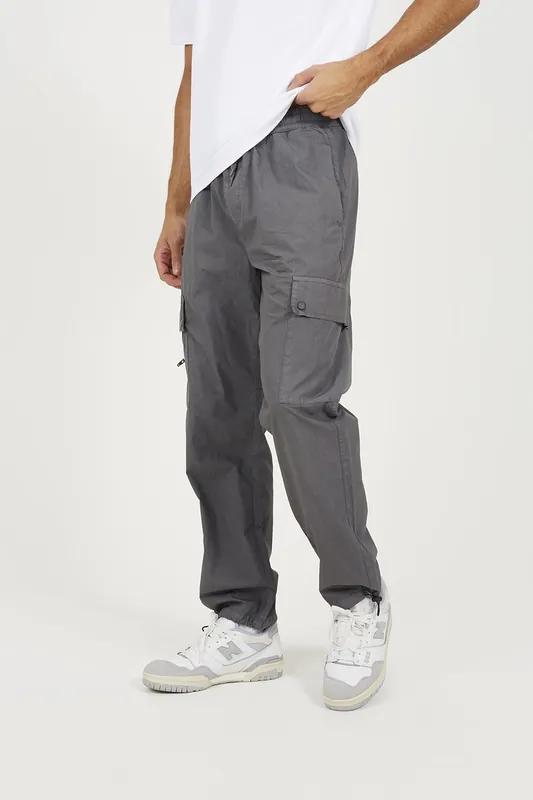 Loose Fit Cotton Poplin Cargo Trousers - Brave Soul