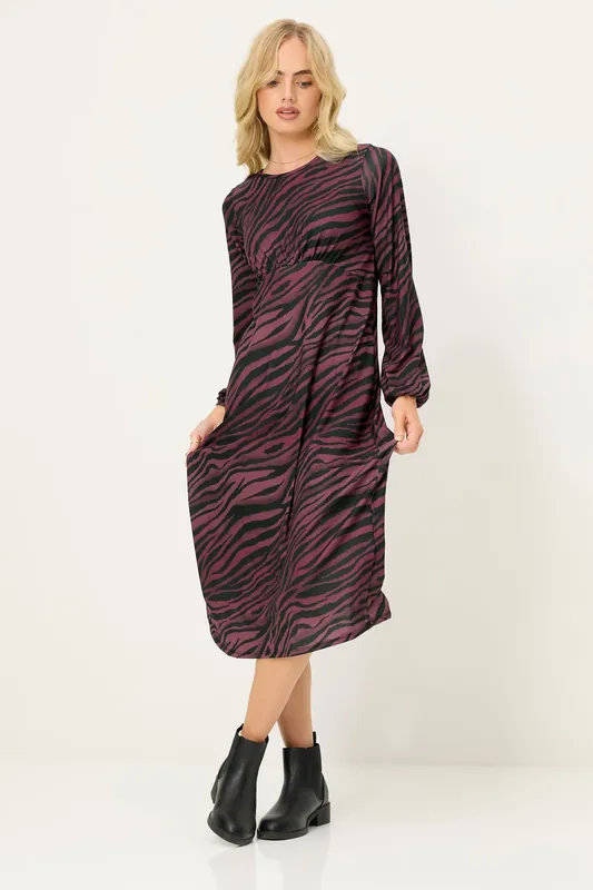 Petite Zebra Print Dress - PixieGirl