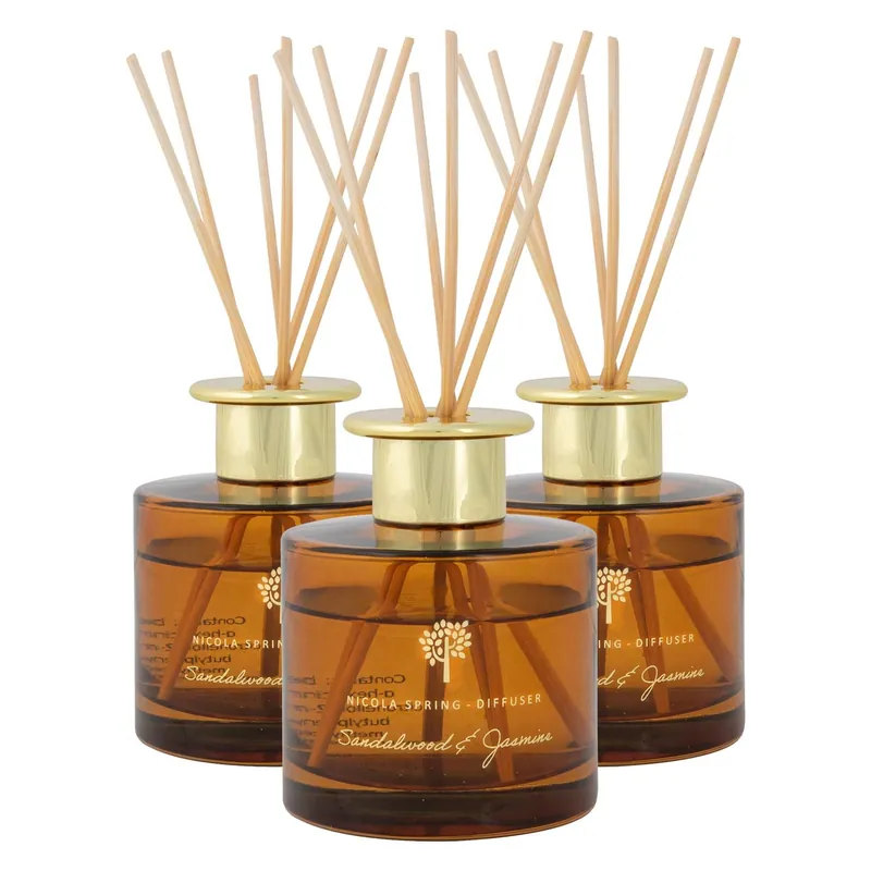 200ml Sandalwood & Jasmine Reed Diffusers - Pack of 3 - Sweet Creamy