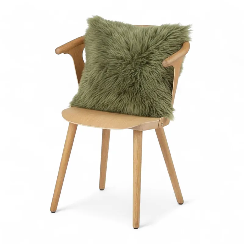 Luxury Genuine Sheepskin 40x40cm Real Wool Single Sided Cushion - Infinity Leather
