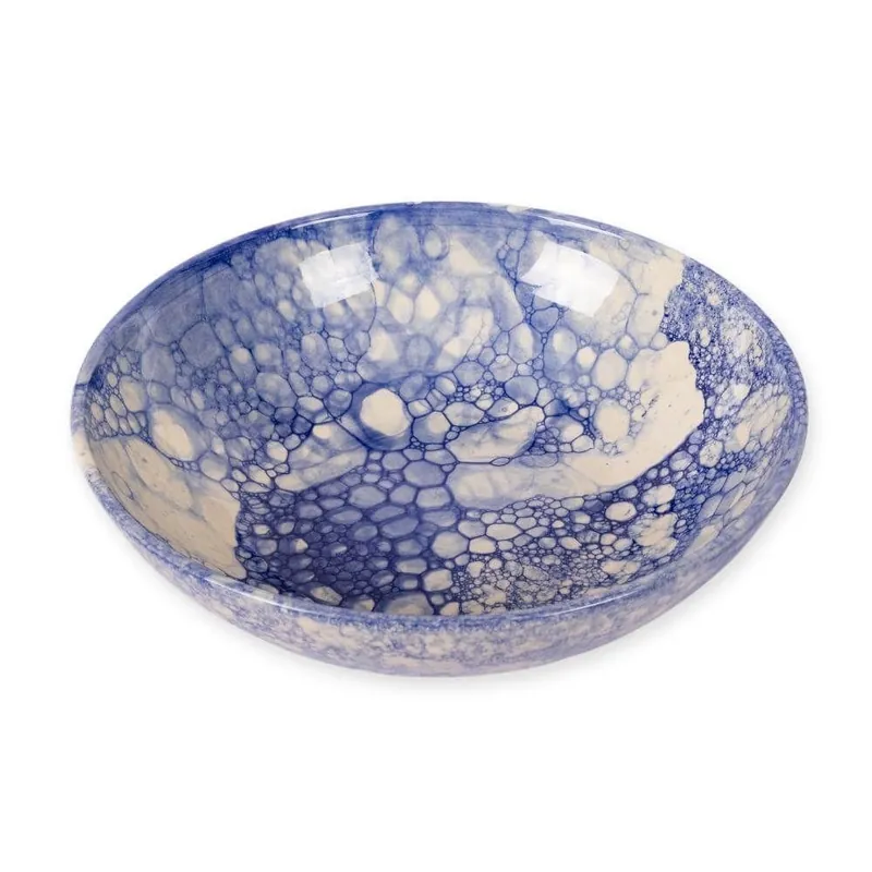 Burbujas Kitchen Dining Large Ceramic Round Bowl 31cm - Verano Spanish Ceramics