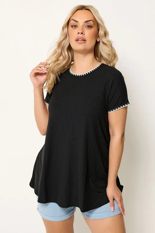 Contrast Stitch Swing T-Shirt